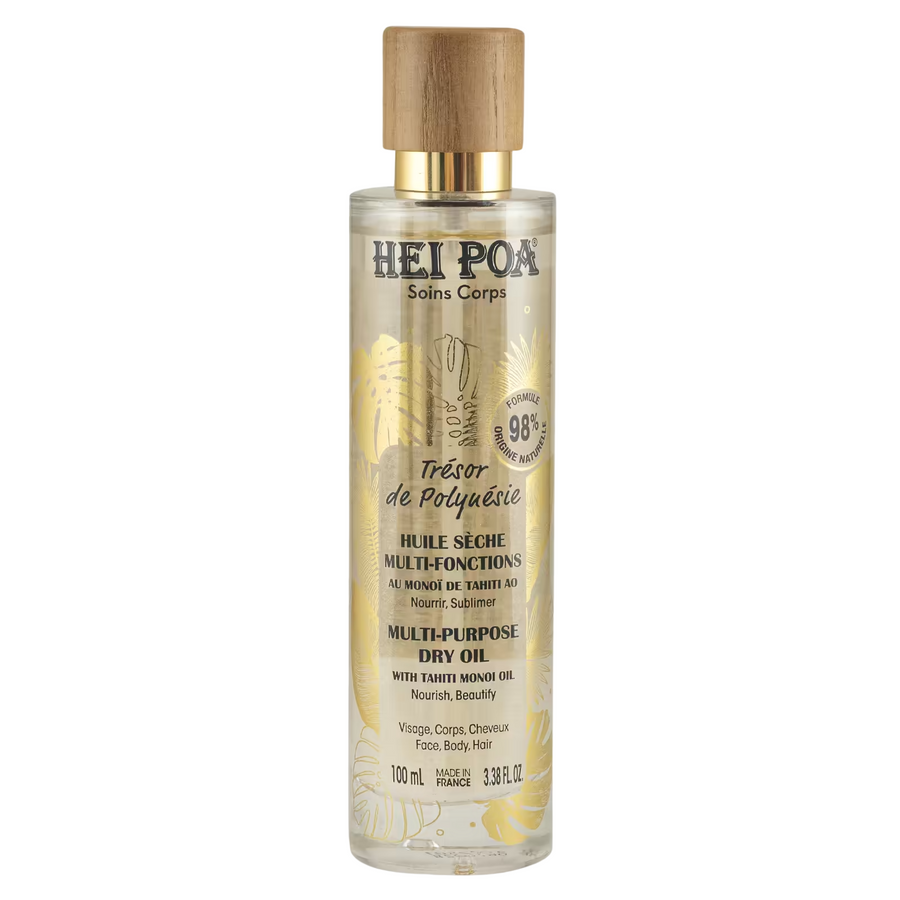Hei Poa Hei Poa, Tresor De Polynesie, Monoi-Öl, Nährend, Trockenöl für den Körper, 100 ml Regular