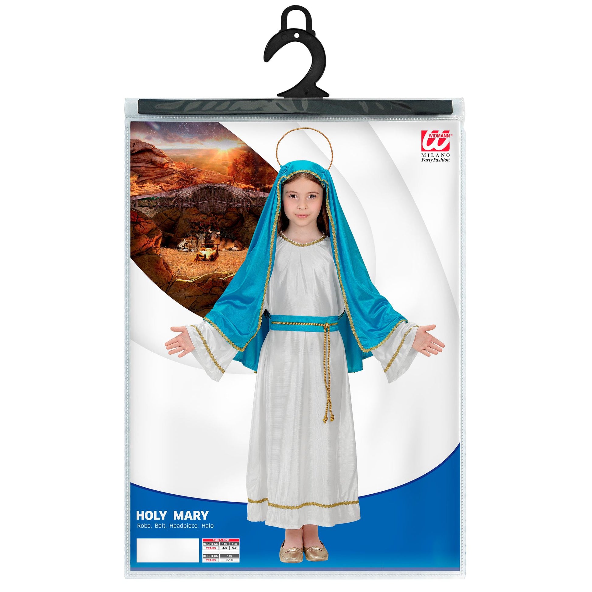 "HEILIGE MARIA" (Tunika, Gürtel, Kopfbedeckung, Heiligenschein) – Ansicht 3