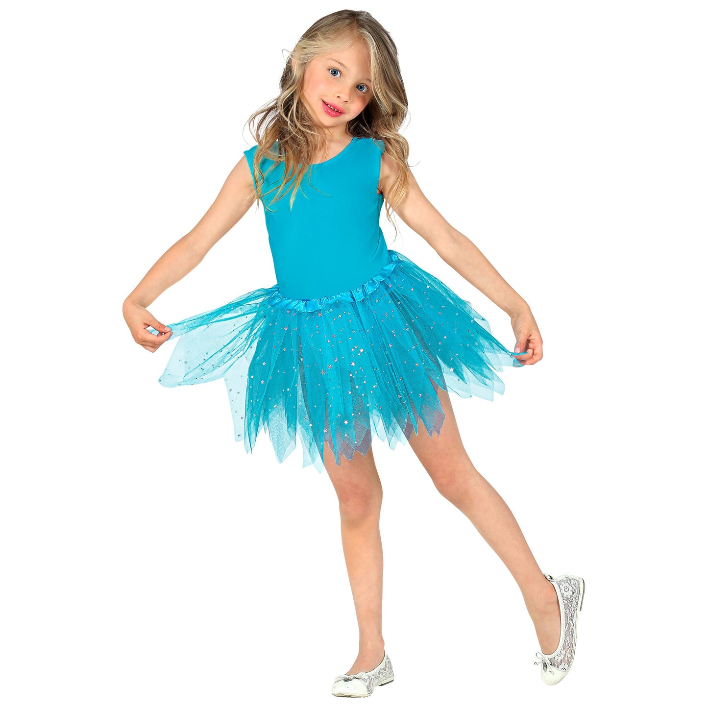 "HELLBLAUER GLITZERNDER TUTU" 30 cm – Detailansicht
