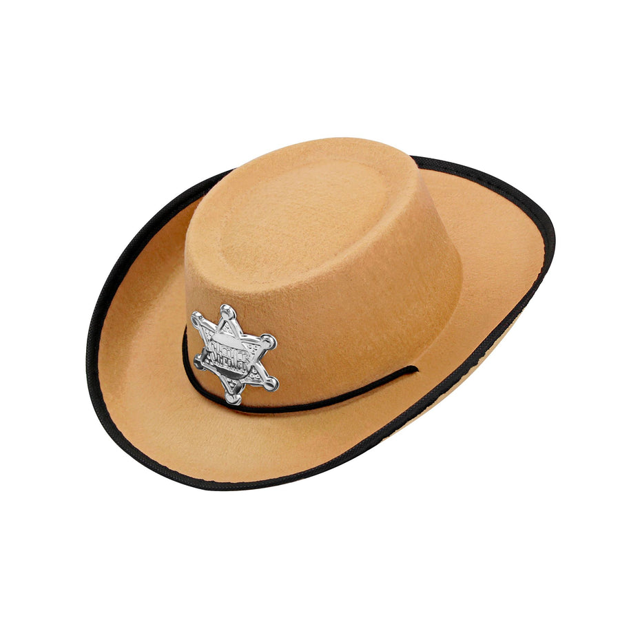 Widmann hellbrauner Cowboyhut mit Sheriffstern Kindergrösse – Produktansicht