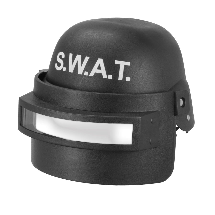 "HELM S.W.A.T. MIT VISIER" aus Hartplastik - Kindergröße – Vorderansicht