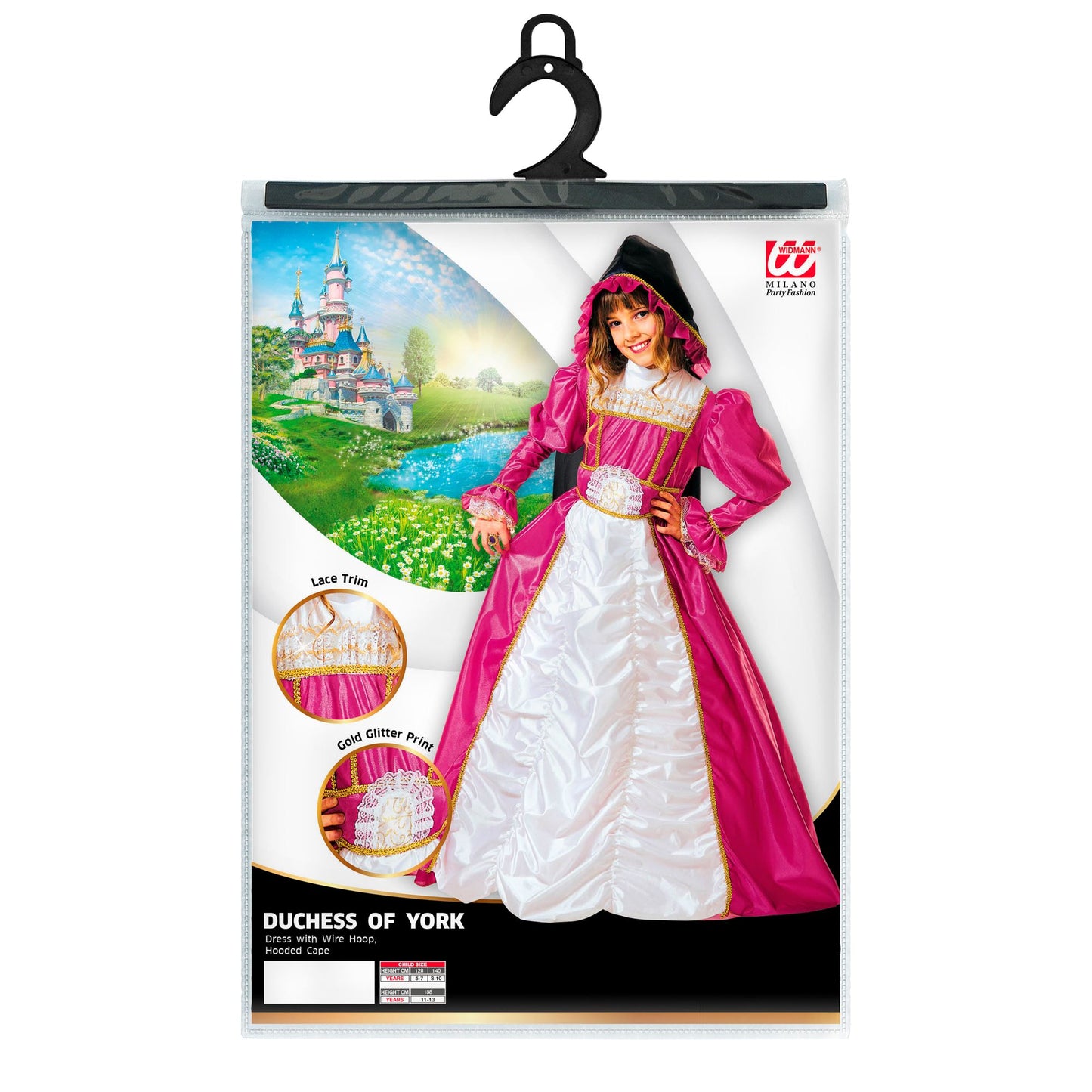"HERZOGIN VON YORK" (Kleid mit Petticoat, Umhang mit Kapuze) – Ansicht 3