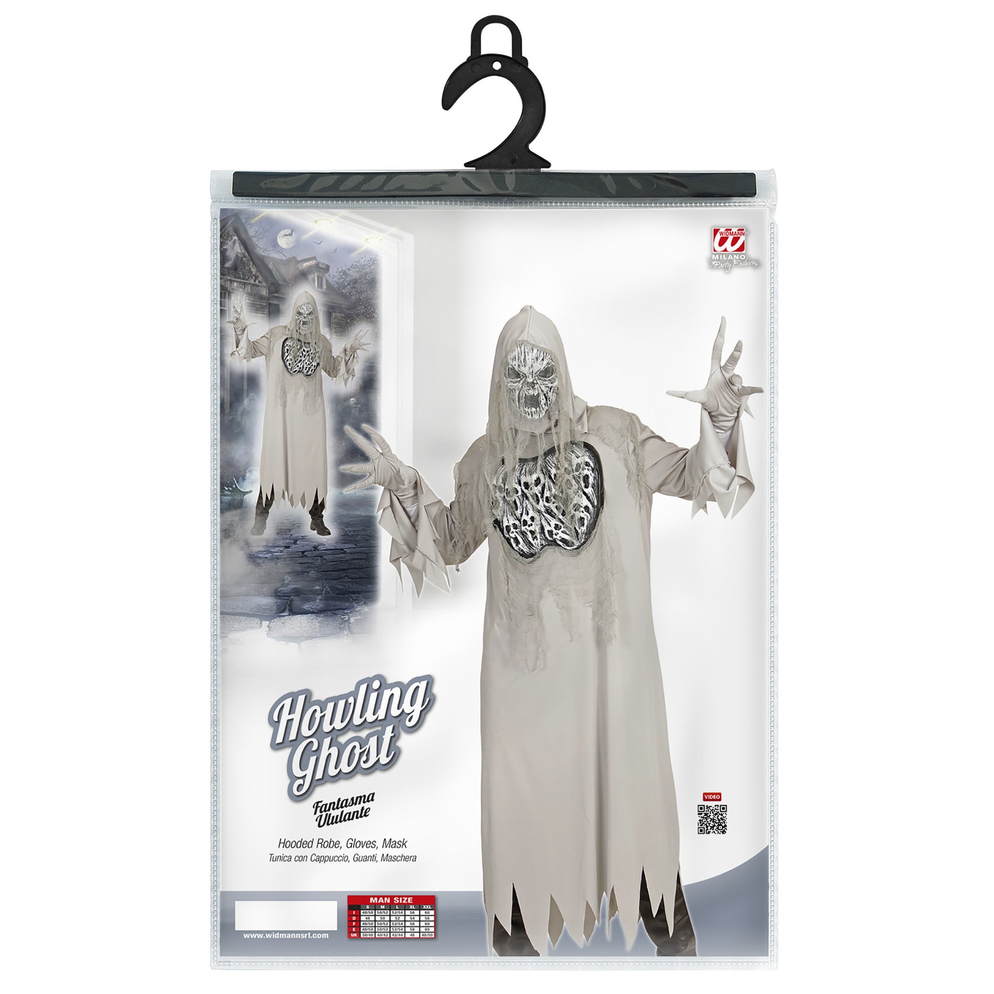 "HEULENDER GEIST" (Robe mit Kapuze, Handschuhe, Maske) – Ansicht 3