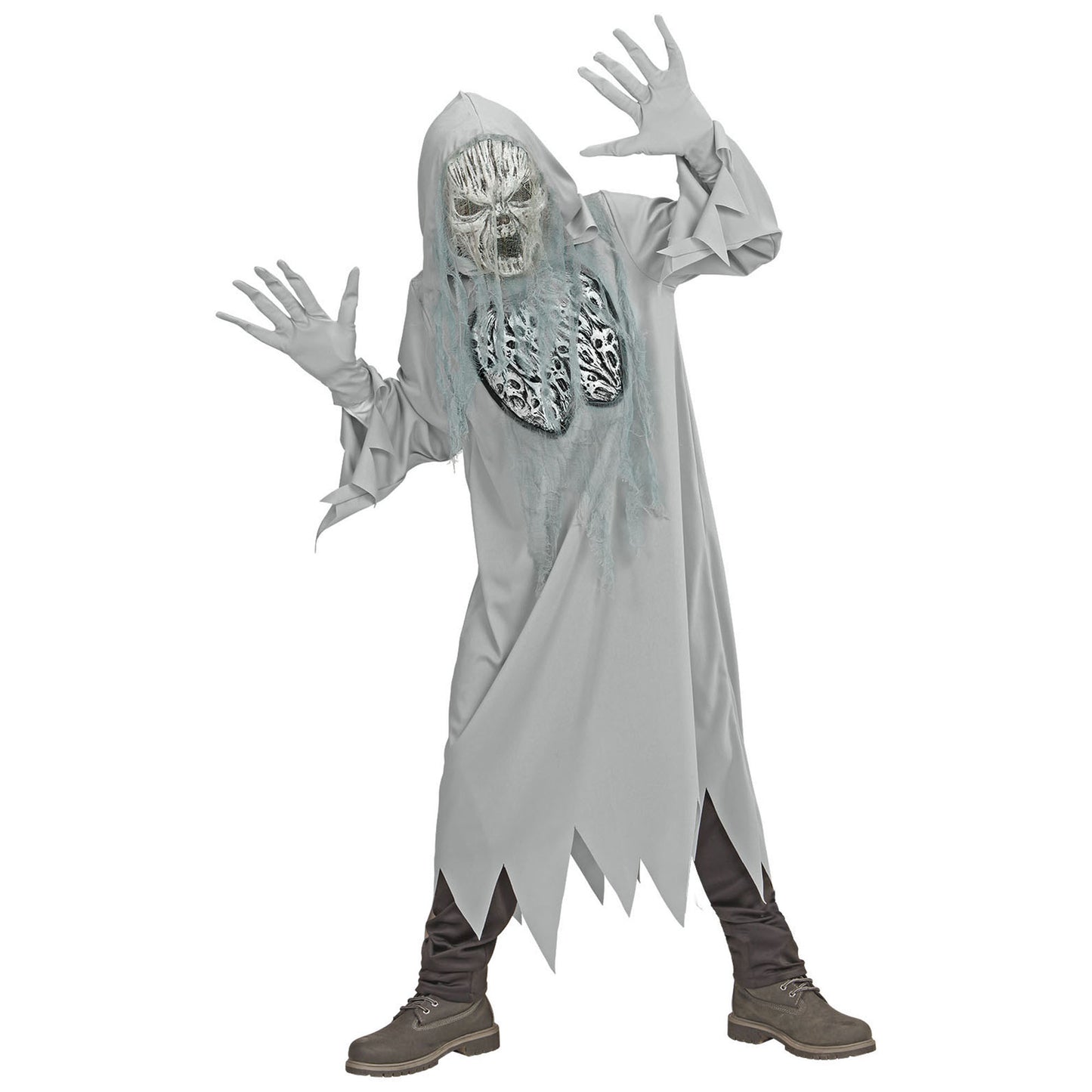 "HEULENDER GEIST" (Robe mit Kapuze, Handschuhe, Maske) – Vorderansicht