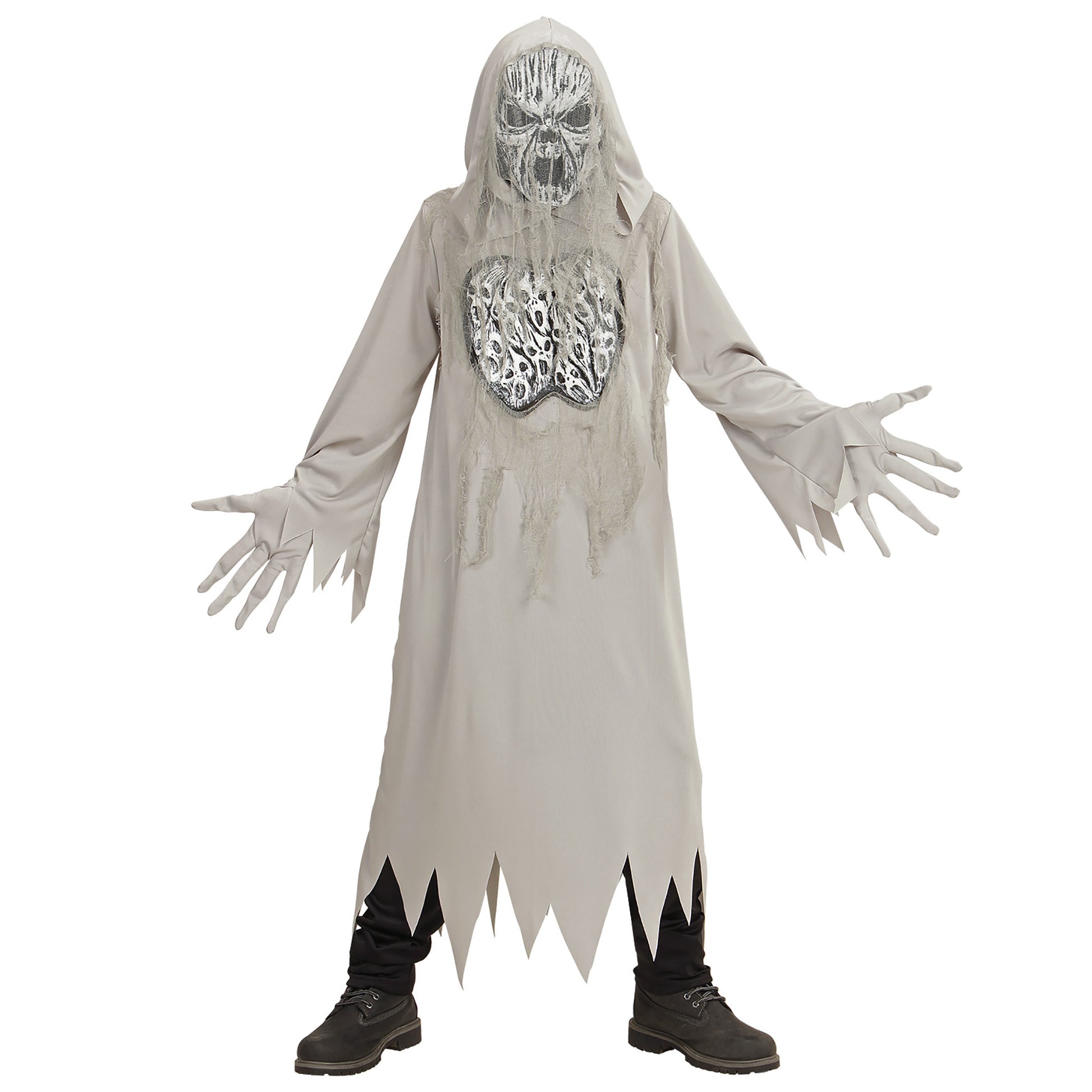 "HEULENDER GEIST" (Robe mit Kapuze, Handschuhe, Maske) – Detailansicht