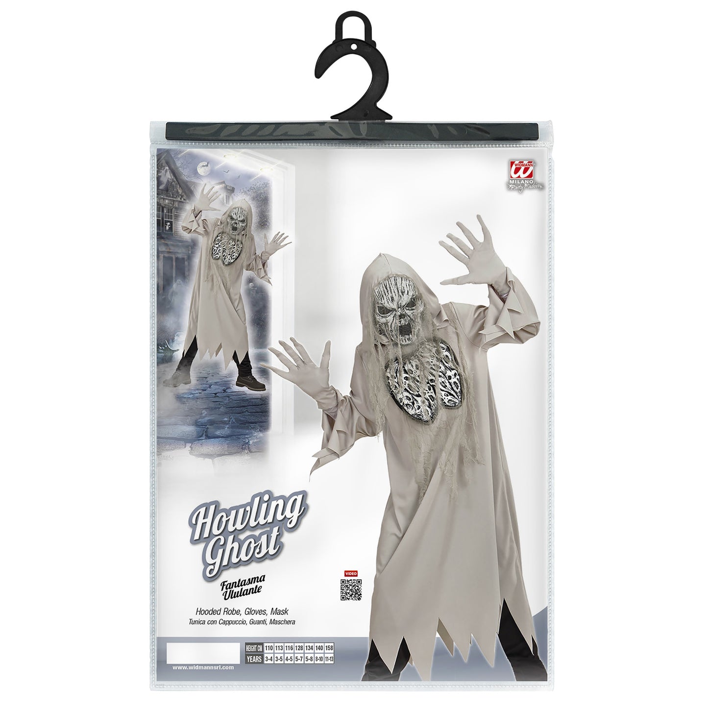 "HEULENDER GEIST" (Robe mit Kapuze, Handschuhe, Maske) – Ansicht 3