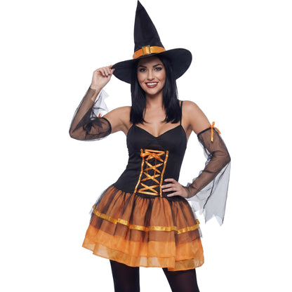 "HEXE" (Kleid, Aermelstulpen aus Tuell, Hut) - sortiert in 3 Farben – Ansicht 3