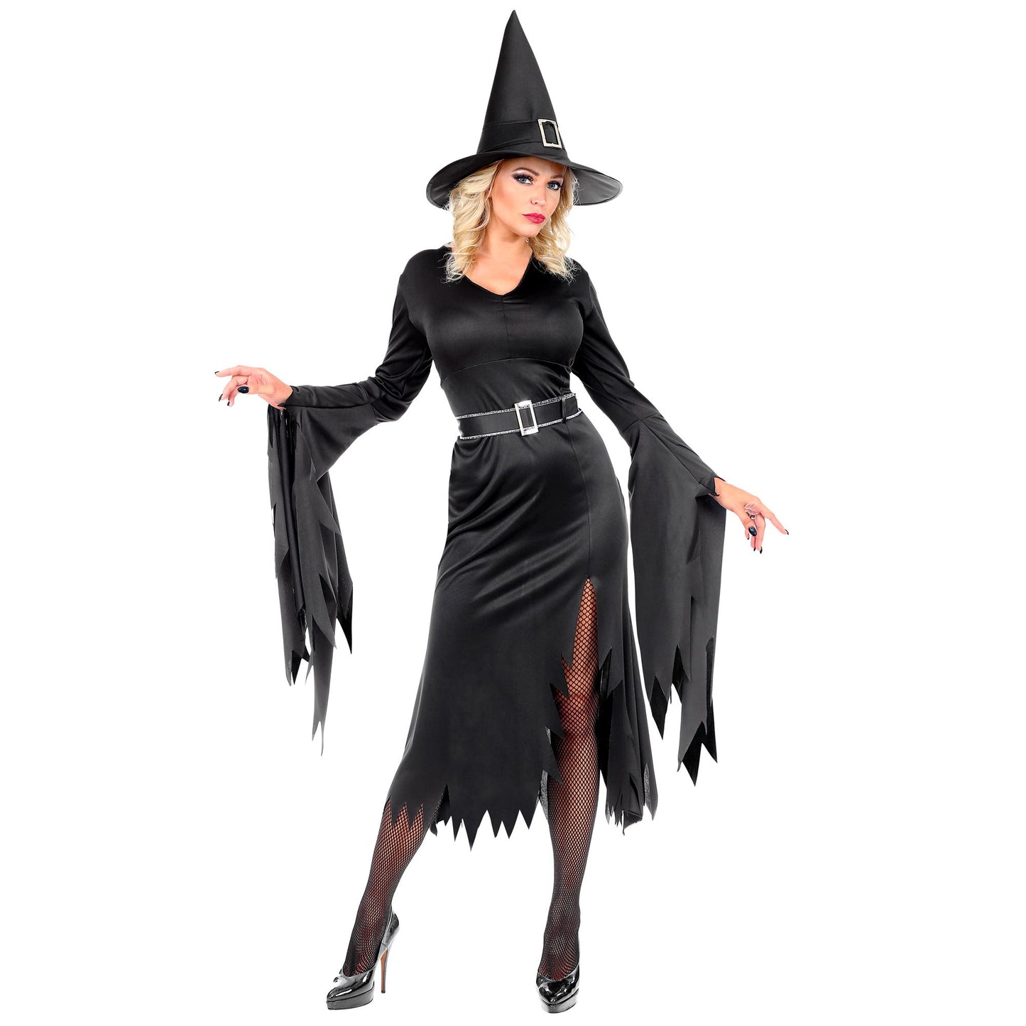 "HEXE" (Kleid, Gürtel, Hut) – Detailansicht