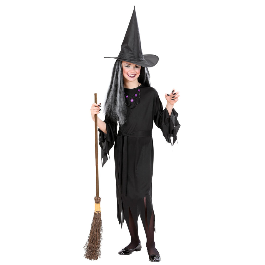 "HEXE" (Kleid, Gürtel, Hut) – Vorderansicht