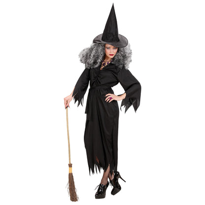 "HEXE" (Kleid, Gürtel, Hut) – Vorderansicht
