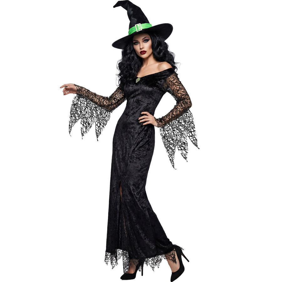 "HEXE" (Kleid mit Edelstein, Hut) – Detailansicht