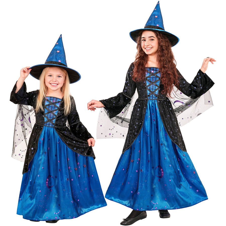 "HEXE" (Kleid mit Schleier, Hut) – Vorderansicht