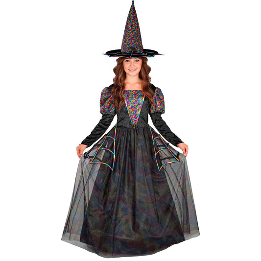 "HEXE" (Kleid mit Unterrock & Reifrock, Hut) – Vorderansicht