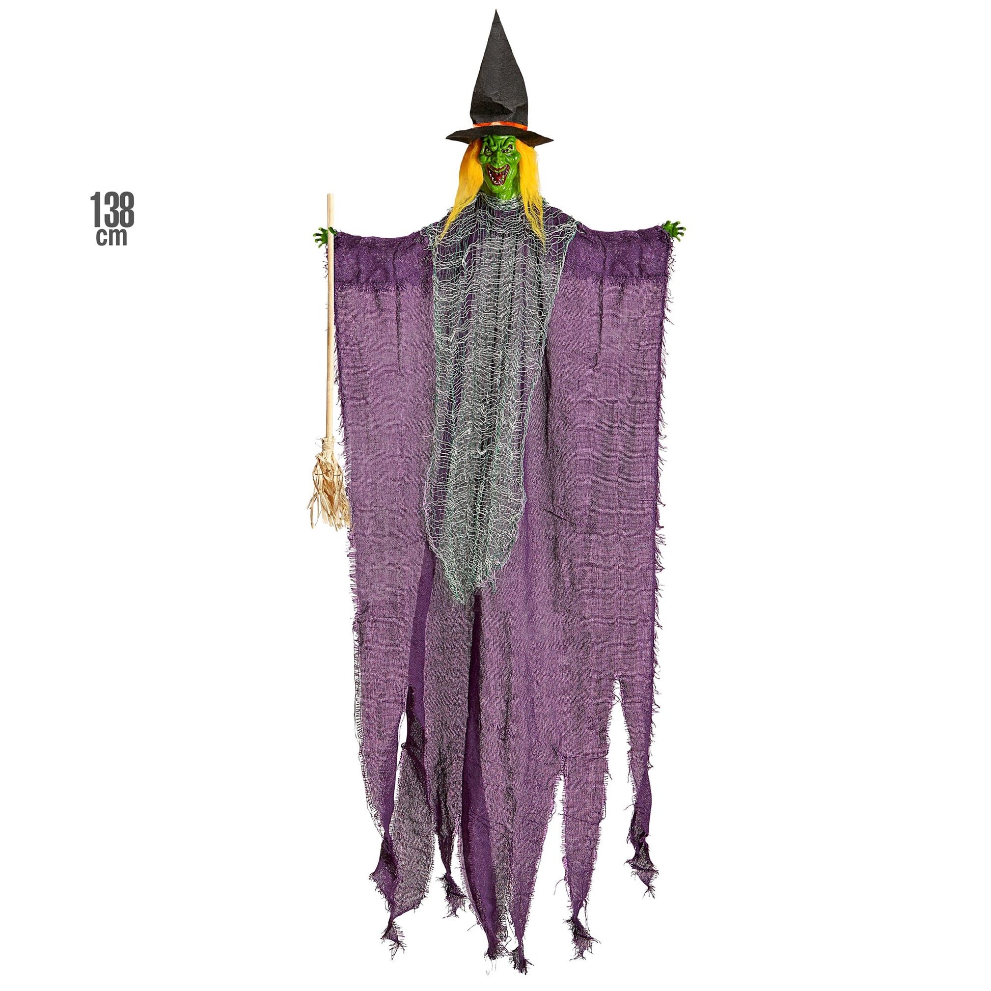 HEXE MIT BESEN 138 cm – Vorderansicht