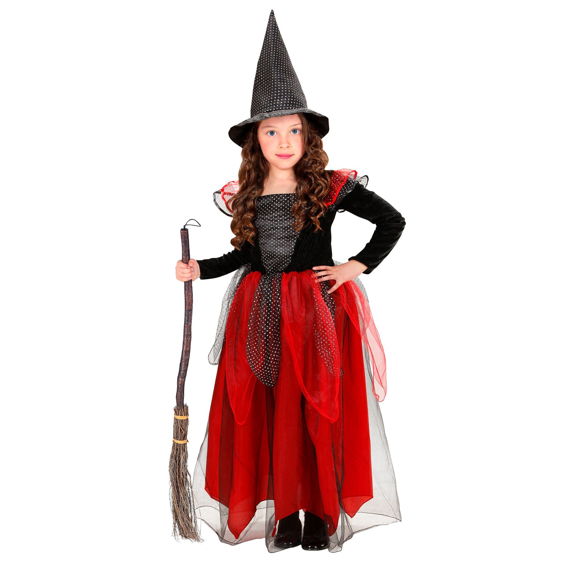 "HEXE" schwarz/bordeaux - (Kleid, Hut) – Ansicht 3