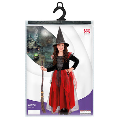 "HEXE" schwarz/bordeaux - (Kleid, Hut) – Ansicht 4
