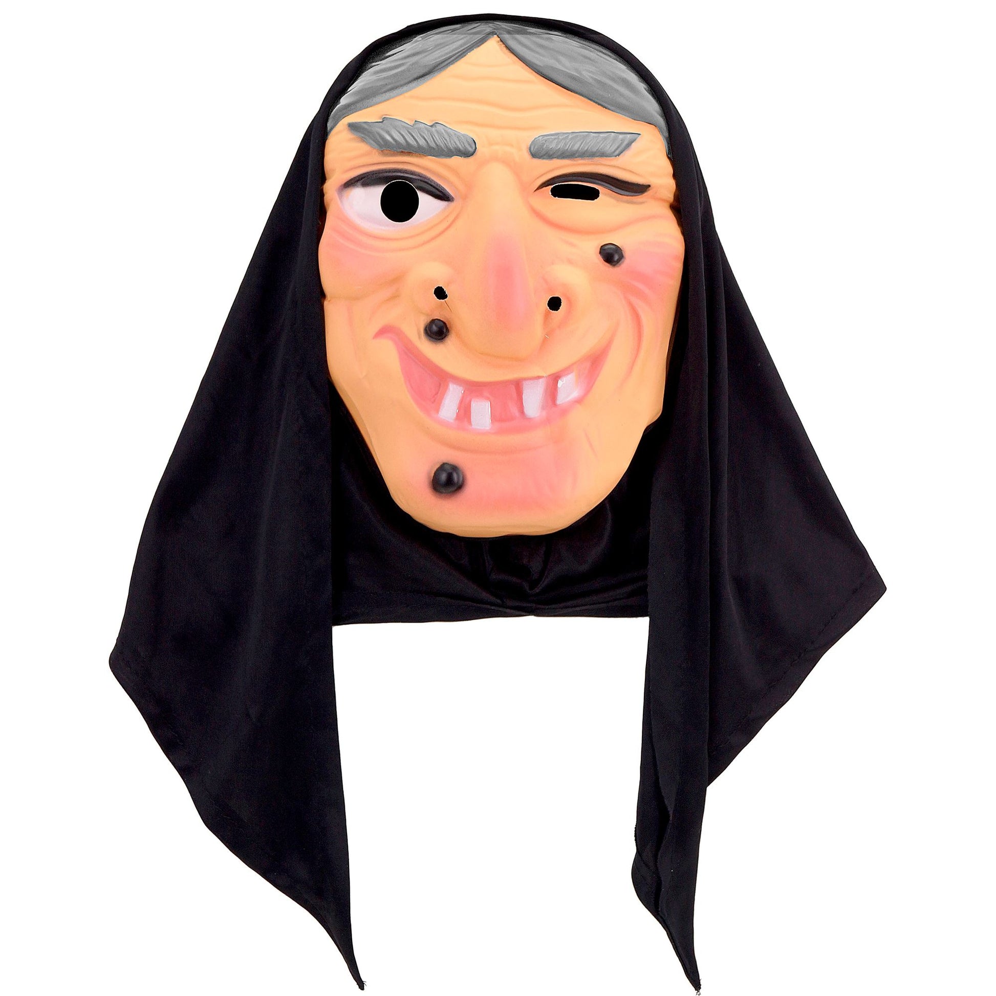 "HEXEN MASKE MIT KOPFTUCH" aus Plastik – Ansicht 3