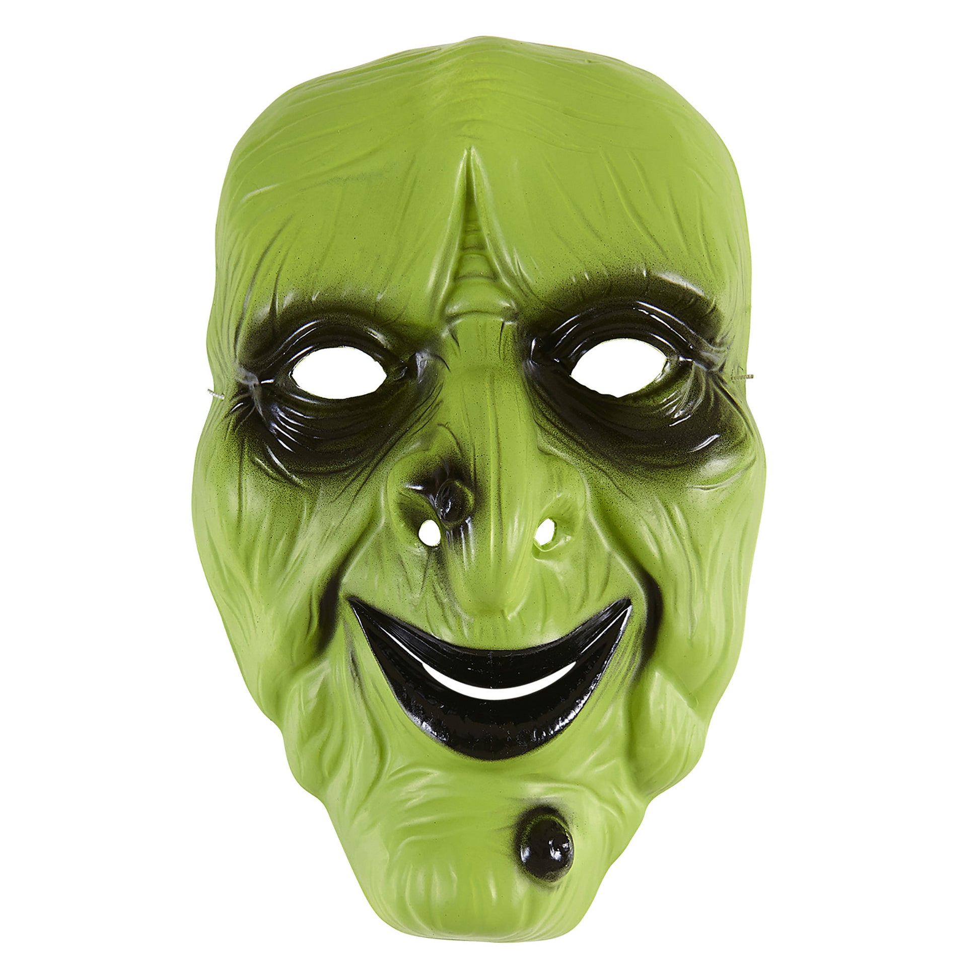 "HEXENMASKE AUS PVC" – Vorderansicht