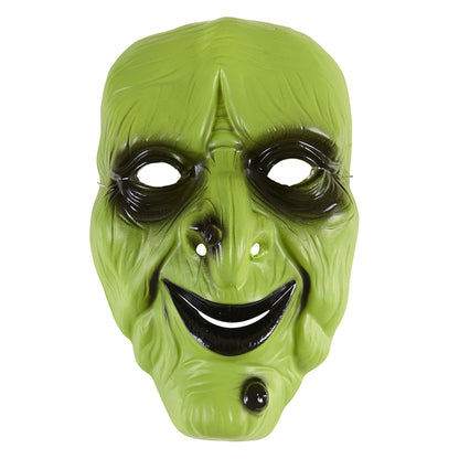 "HEXENMASKE AUS PVC" – Vorderansicht