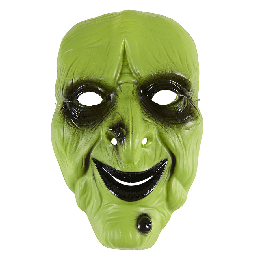 "HEXENMASKE AUS PVC" – Vorderansicht