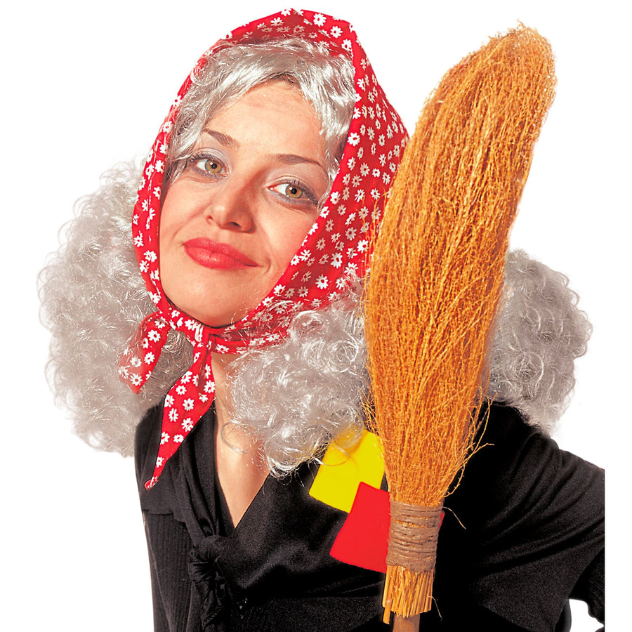 "HEXENPERÜCKE MIT KOPFTUCH" in Polybag – Vorderansicht