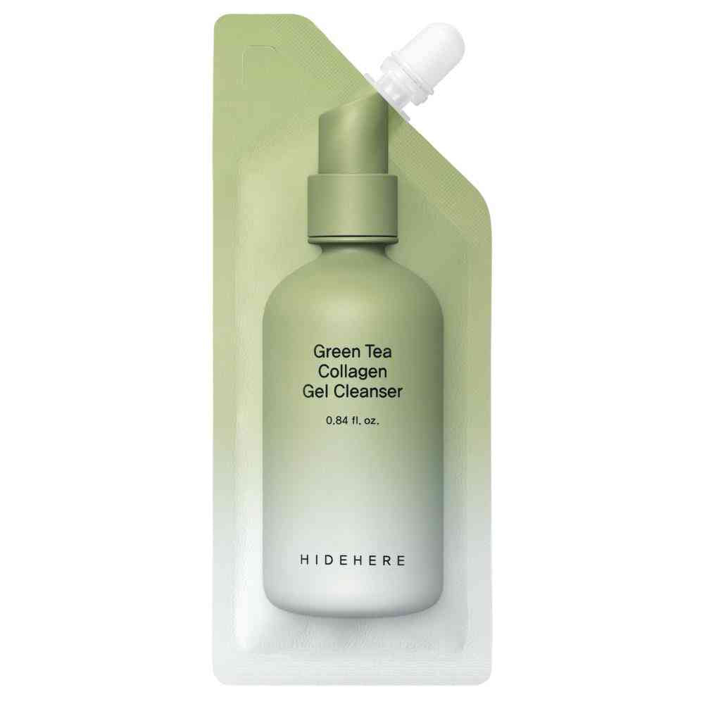 HideHere, Green Tea, Kollagen, Reinigung und Hydratisierung, Reinigungsgel, Für das Gesicht, 25 g