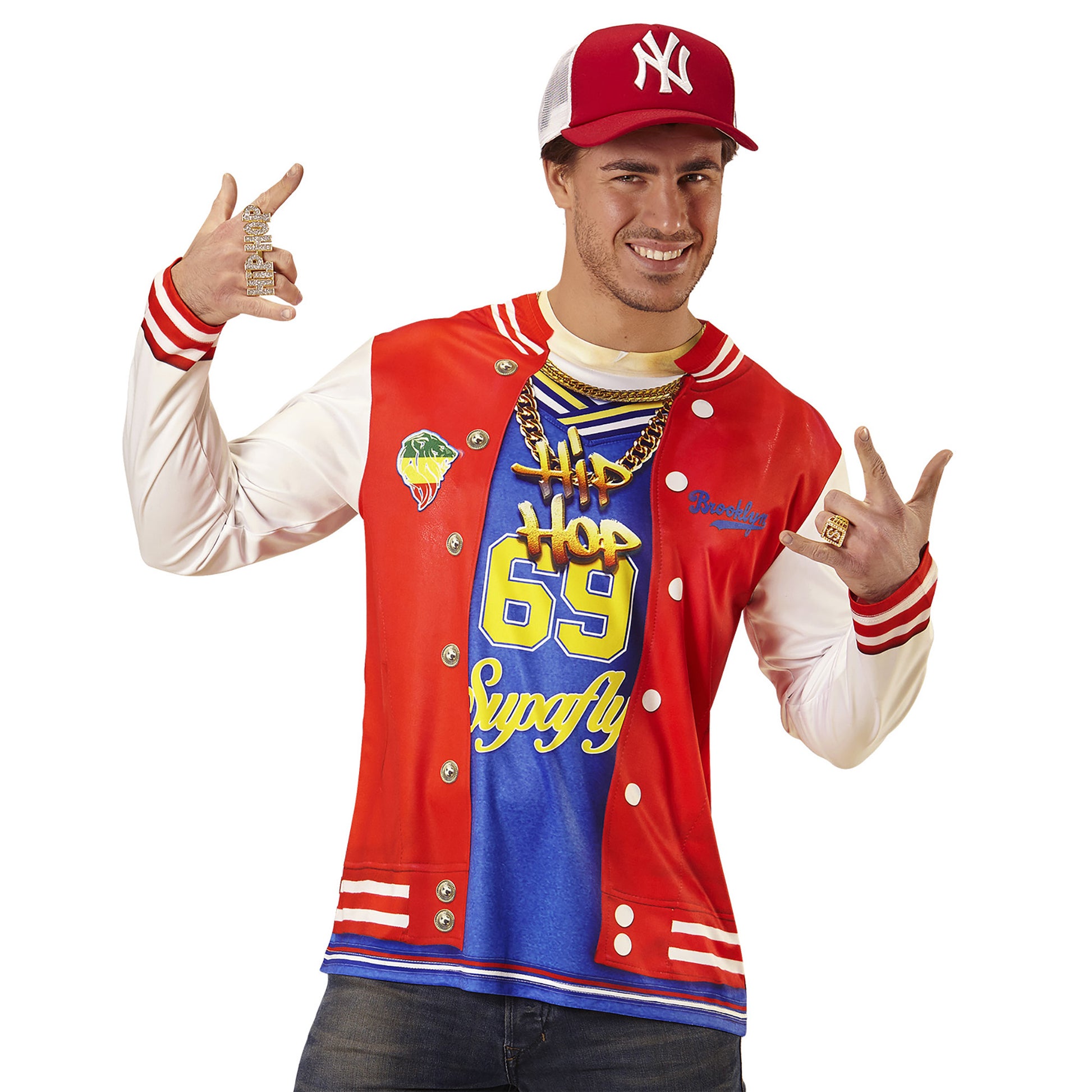 "HIP HOPPER" (in Fotosublimation bedrucktes Longsleeve) – Vorderansicht