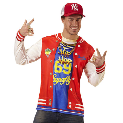 "HIP HOPPER" (in Fotosublimation bedrucktes Longsleeve) – Vorderansicht
