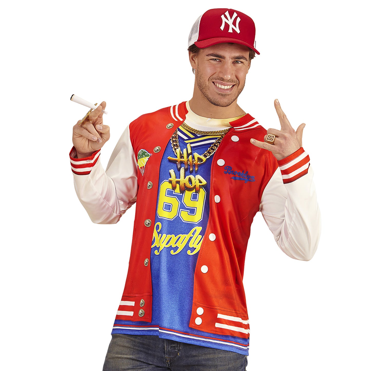 "HIP HOPPER" (in Fotosublimation bedrucktes Longsleeve) – Detailansicht