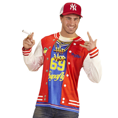 "HIP HOPPER" (in Fotosublimation bedrucktes Longsleeve) – Detailansicht
