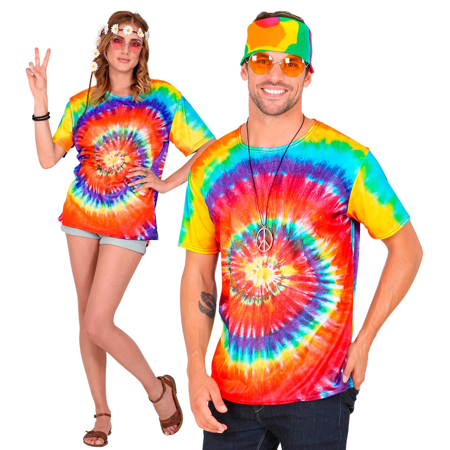"HIPPIE" (Batikshirt) – Vorderansicht
