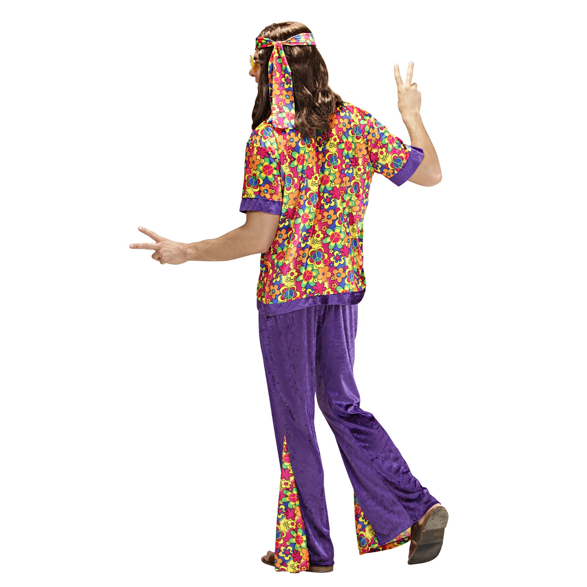 "HIPPIE DUDE" aus Samt (Hemd, Hose, Stirnband) – Ansicht 4