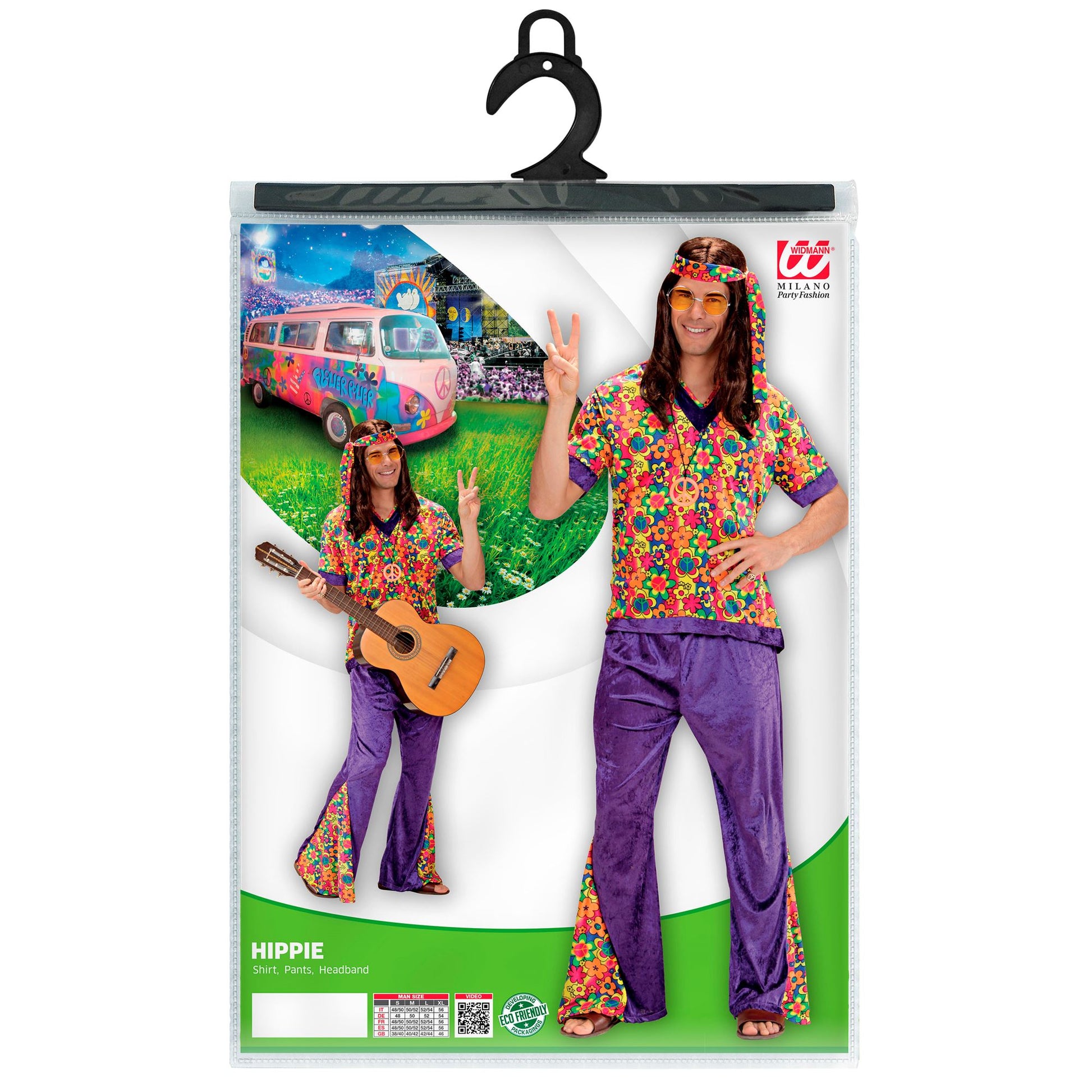 "HIPPIE DUDE" aus Samt (Hemd, Hose, Stirnband) – Ansicht 5