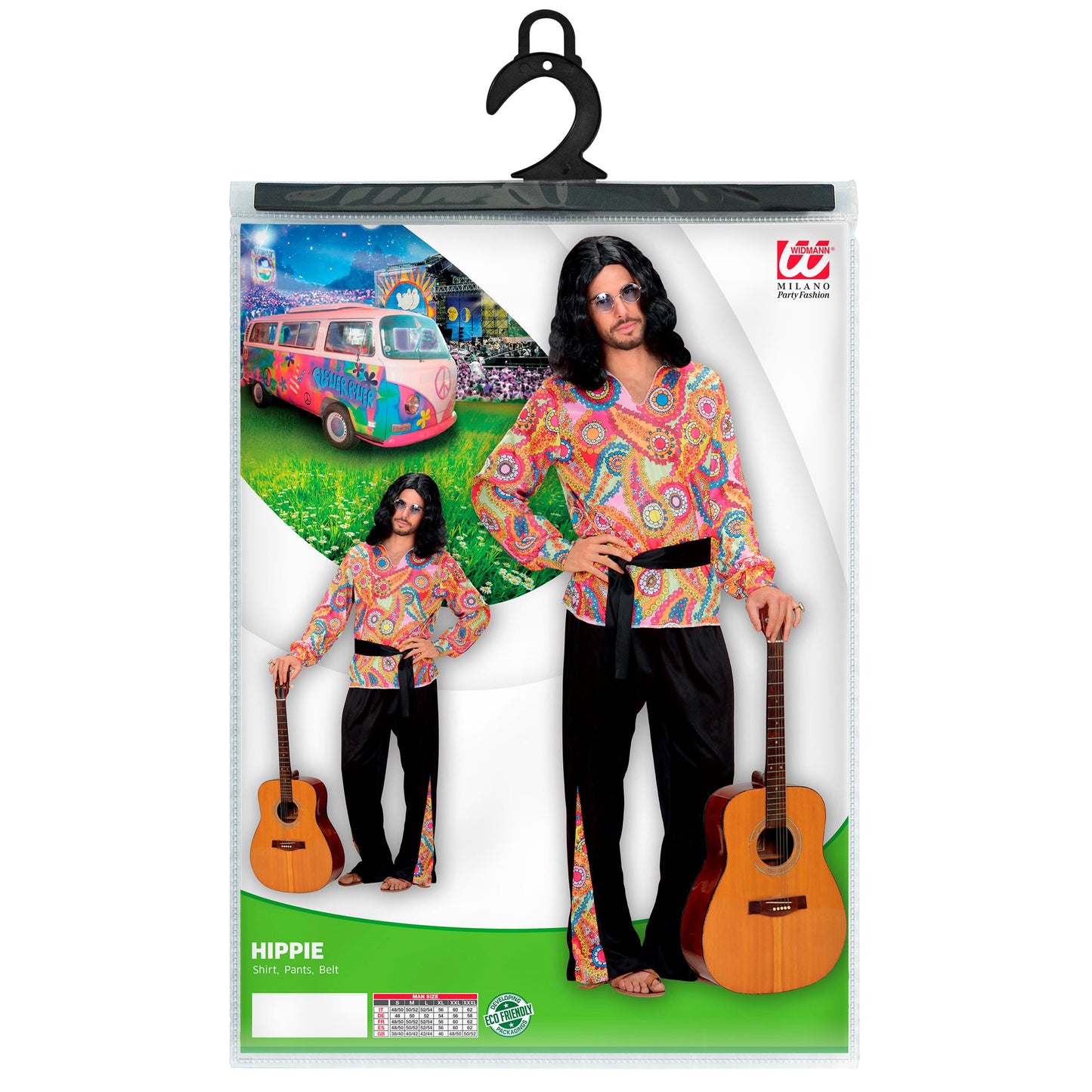 "HIPPIE DUDE" (Shirt, Hose, Gürtel) – Detailansicht