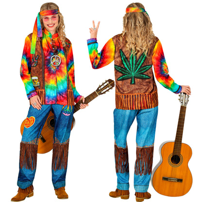 "HIPPIE FAST COSTUME" (Oberteil, Hose, Stirnband) – Ansicht 3