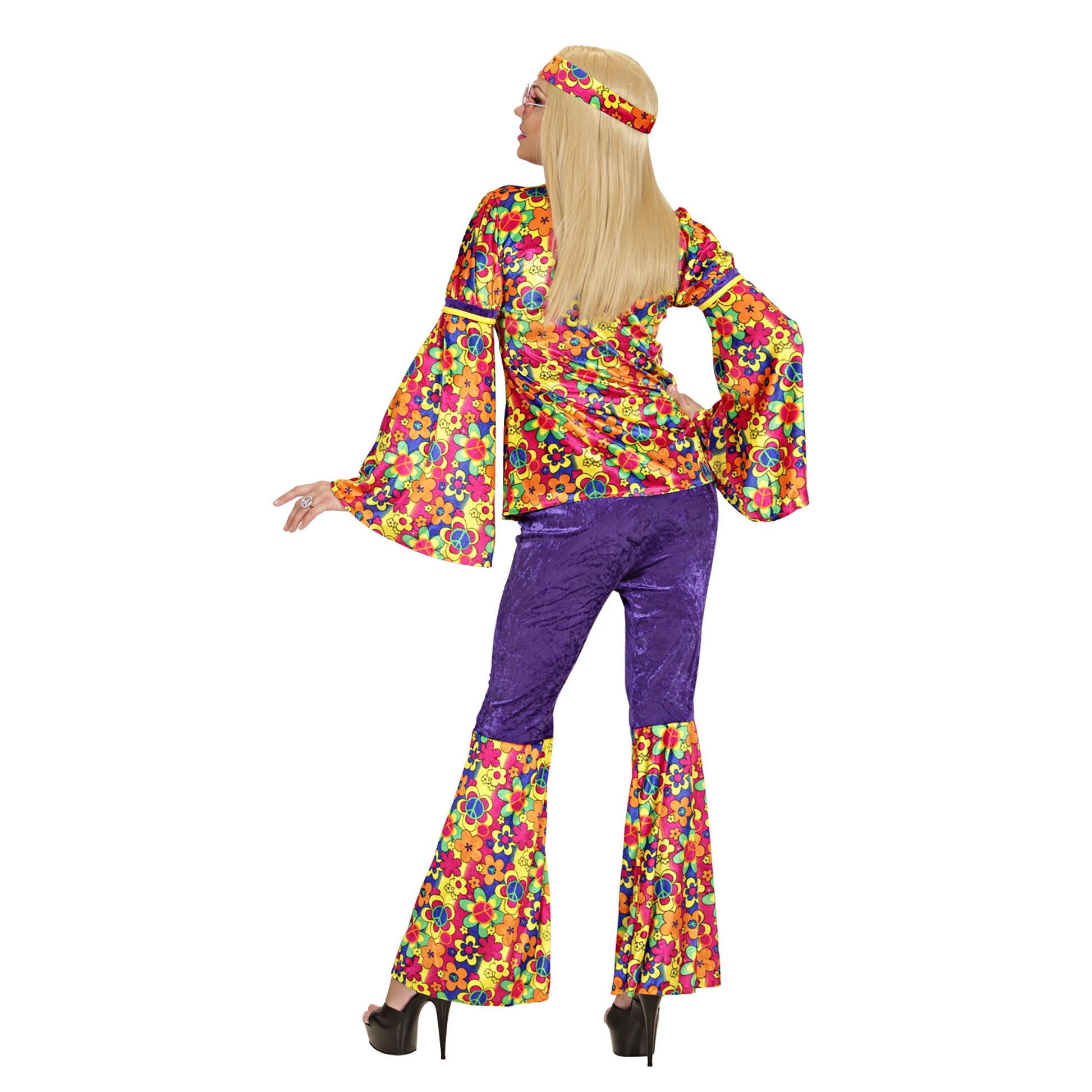 "HIPPIE GIRL" aus Samt (Oberteil, Hose, Stirnband) – Ansicht 3