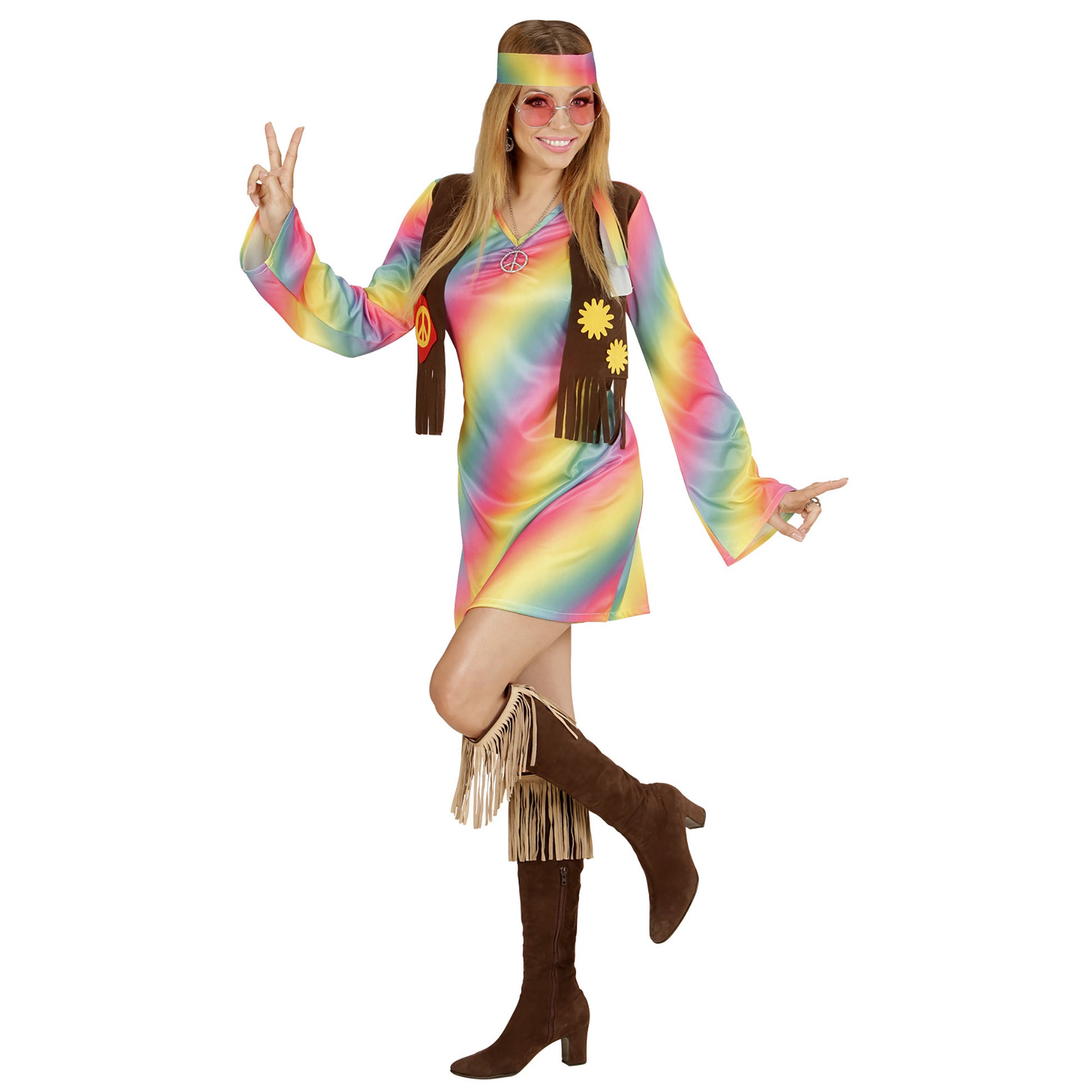 "HIPPIE GIRL" (Kleid mit Weste, Stirnband) – Ansicht 3