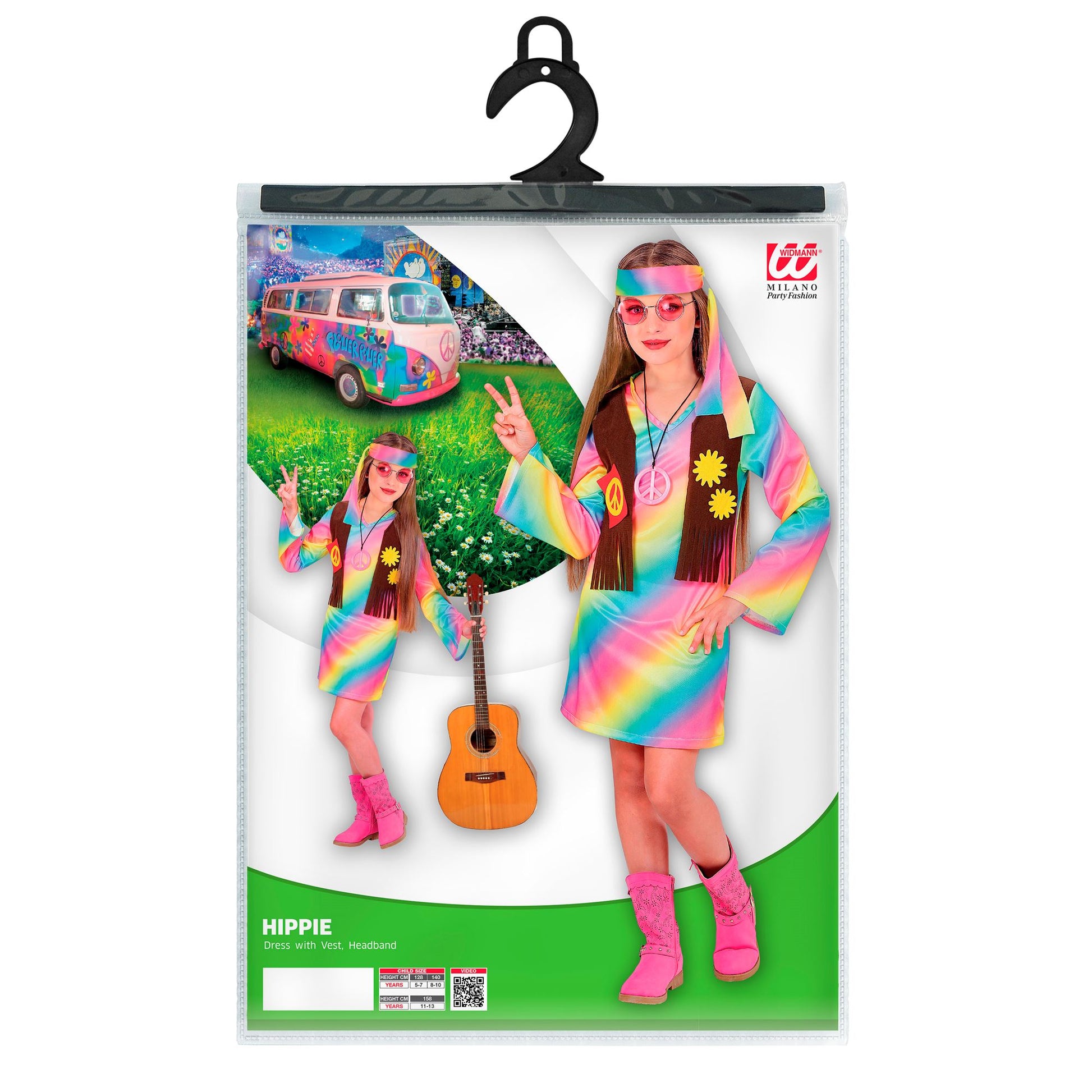 "HIPPIE GIRL" (Kleid mit Weste, Stirnband) – Ansicht 4