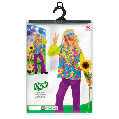 "HIPPIE" (Hemd, Hose, Kopftuch, Kette) – Detailansicht