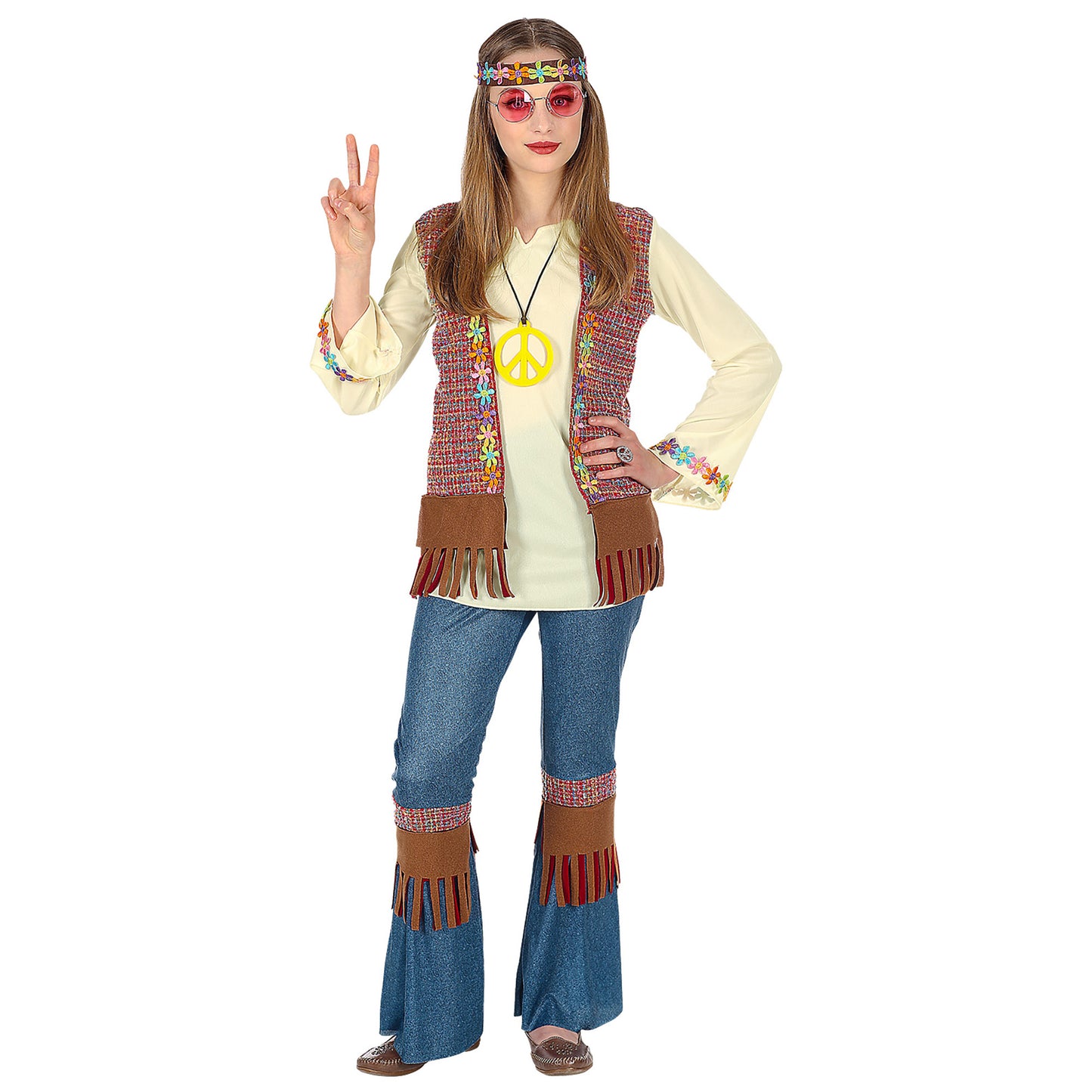 "HIPPIE" (Hemd mit Weste, Hose, Stirnband, Kette) – Ansicht 3