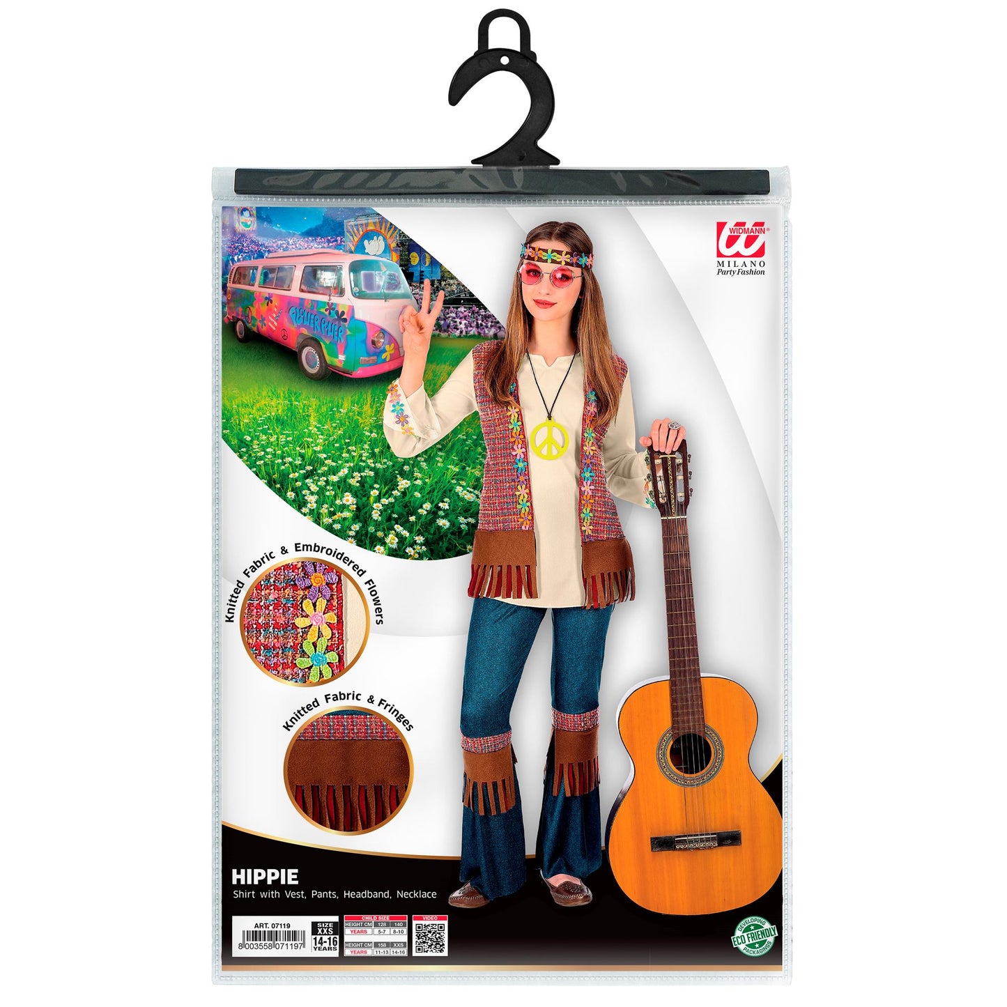 "HIPPIE" (Hemd mit Weste, Hose, Stirnband, Kette) – Ansicht 5