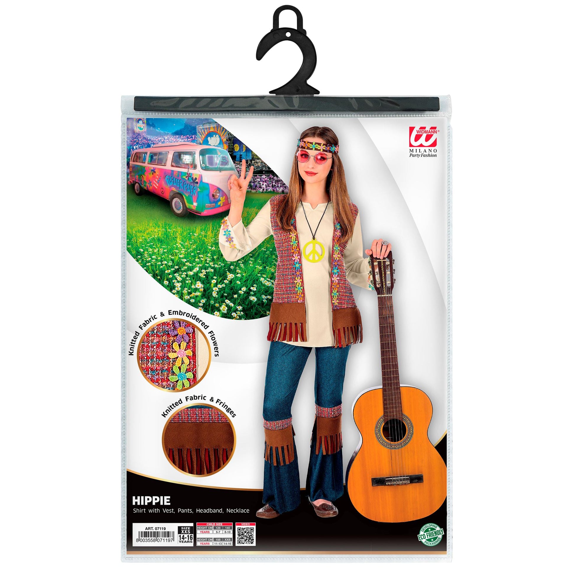 "HIPPIE" (Hemd mit Weste, Hose, Stirnband, Kette) – Ansicht 5
