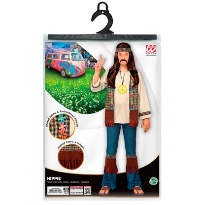 "HIPPIE" (Hemd mit Weste, Hose, Stirnband, Kette) – Ansicht 4