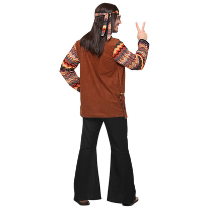 "HIPPIE" (Hemd mit Weste, Hose, Stirnband, Kette) – Ansicht 4