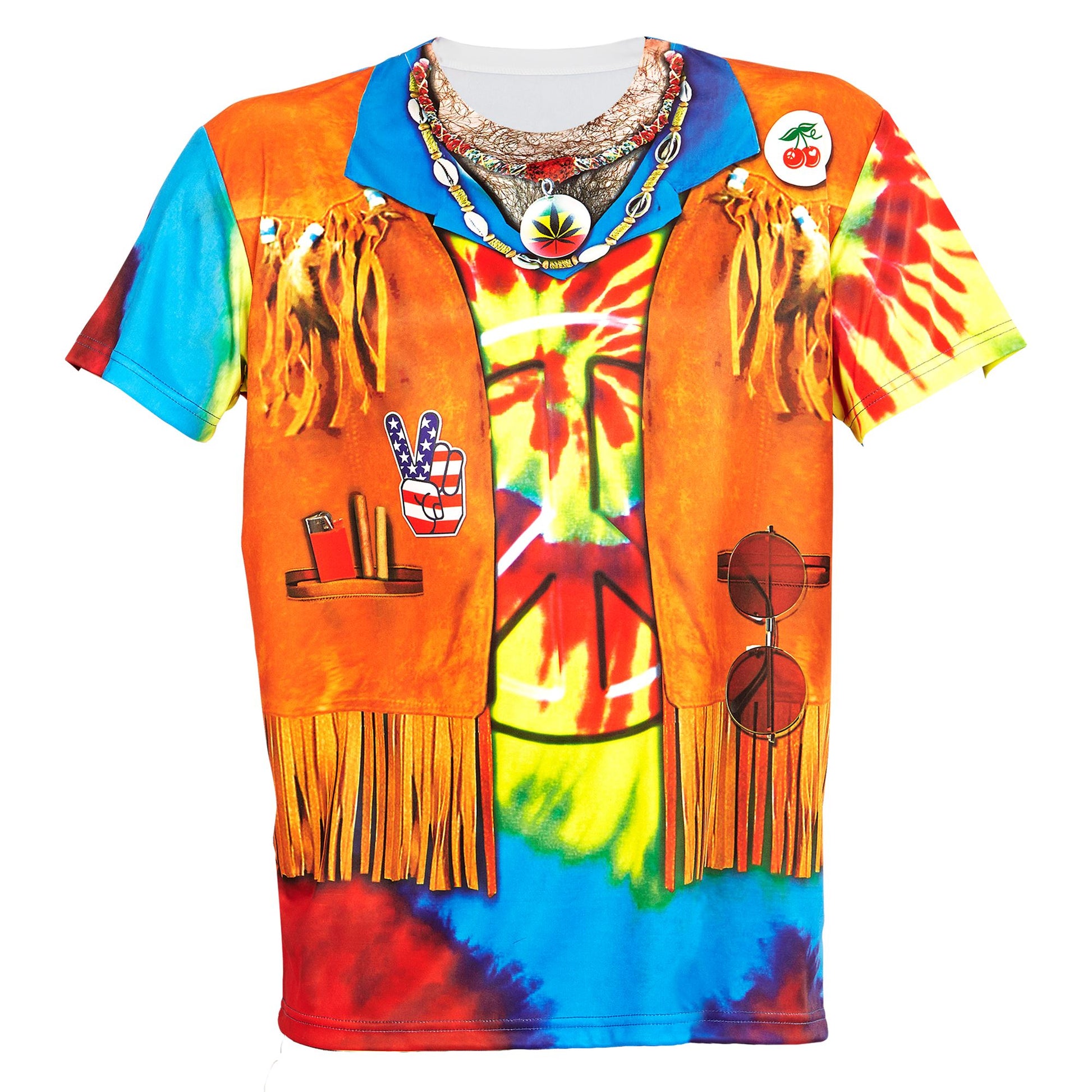 "HIPPIE" (in Fotosublimation bedrucktes T-Shirt) – Ansicht 4
