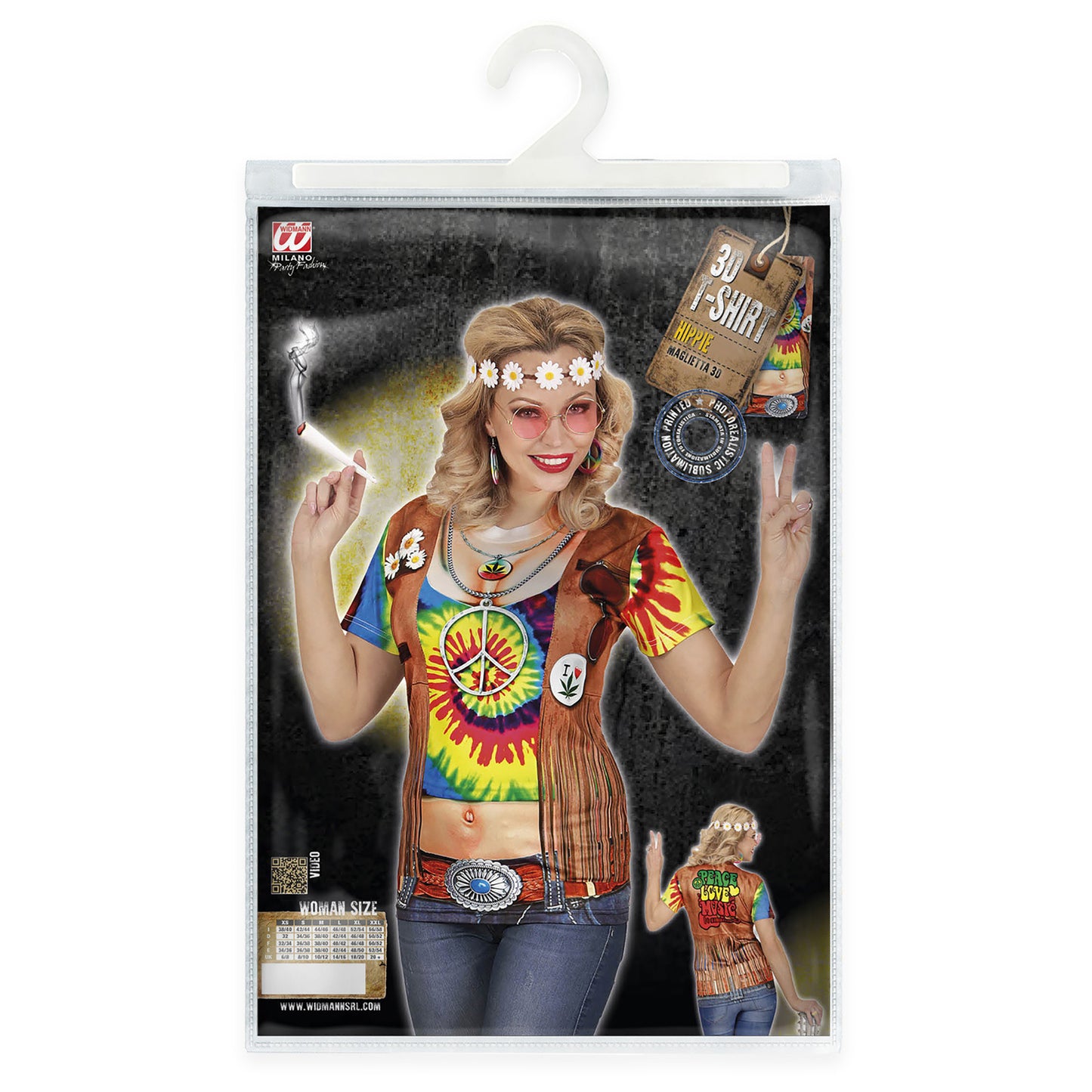 "HIPPIE" (in Fotosublimation bedrucktes T-Shirt) – Ansicht 5