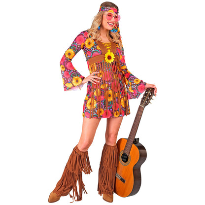 "HIPPIE" (Kleid, Stirnband, Stiefelüberzieher) – Detailansicht