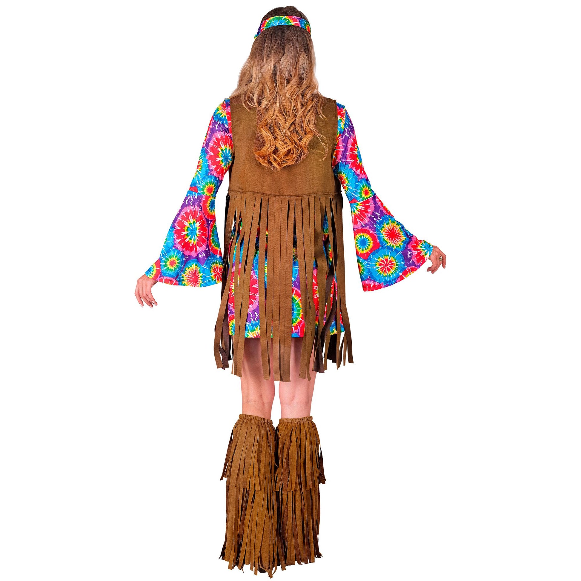 "HIPPIE" (Kleid, Weste, Stirnband, Peace-Zeichen Kette) – Ansicht 5