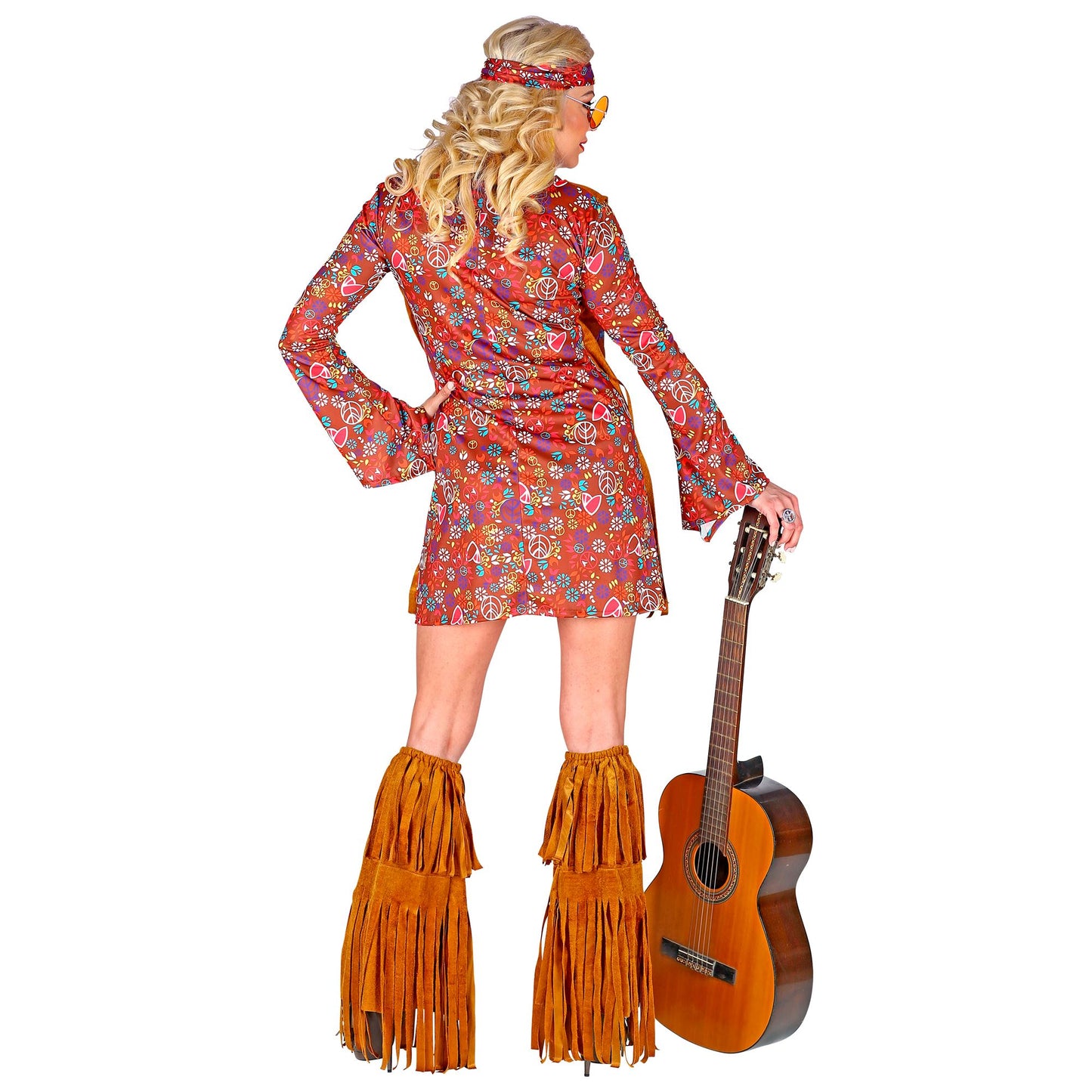 "HIPPIE" (Kleid, Weste, Stirnband, Stiefelüberzieher mit Fransen) – Ansicht 4