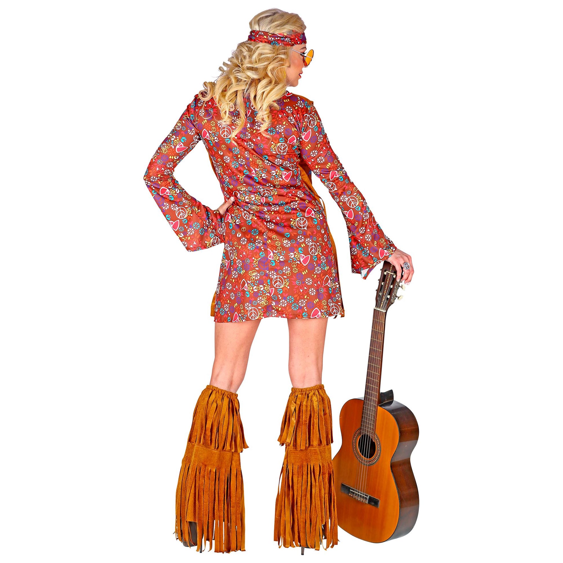 "HIPPIE" (Kleid, Weste, Stirnband, Stiefelüberzieher mit Fransen) – Ansicht 4
